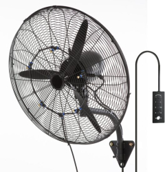 Ventilator cu pulverizare apa oscilant de perete Industrial diametru 616 mm Metal IP44 115 W 3 viteze 