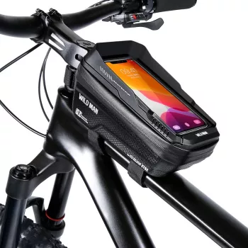 Borseta pentru bicicleta cu suport de telefon Flippy capcitate 1L 20.5x11.1x10.5 cm cu spatiu de stocare protectie waterproof ecran tac 