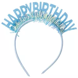 Coronita Decorativa pentru Petreceri Flippy Tema Aniversare Model Happy Birthday Marime Universala Albastru 