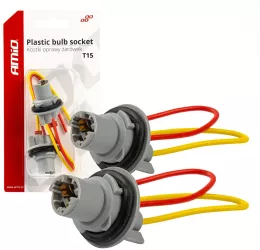 Set 2 socluri bec T15 W16W W5W cu garnitura din cauciuc 
