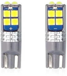 Set becuri auto cu LED CANBUS compatibil T10 W5W 10 SMD Alb 12/24V- destinat competitiilor auto sau off-road 