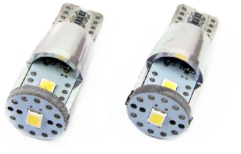 Set becuri auto cu LED CANBUS compatibil T10e W5W 3 SMD ALU Alb 12V/24V- destinat competitiilor auto sau off-road 