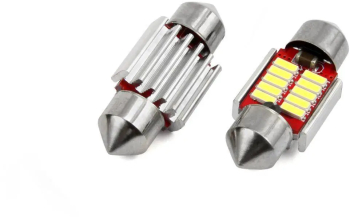 Set becuri auto cu LED CANBUS sofit compatibil C5W 10 SMD 31mm Alb 12/24V- destinat competitiilor auto sau off-road 