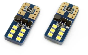 Set becuri auto cu LED CANBUS UltraBright compatibil T10e W5W 12 SMD Alb 12/24V- destinat competitiilor auto sau off-road 