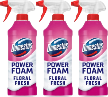Set Domestos Spray Spuma Floral pentru Baie 3x435 ml 