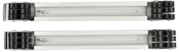 Set Suport Reglabil cu Roti pentru Mutat Mobila Flippy Dimensiune Reglabila Greutate Maxima 330kg Benzi Antiderapante cu Frana Alb Neg 