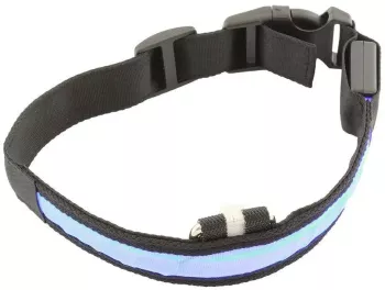 Zgarda iluminata cu LED pentru caine sau pisica culoare Albastra AVX-AG232A 