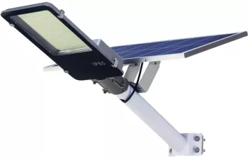 Lampa solara stradala pentru curte sau strada finisaj lucios rezistent la apa montare prin fixare senzor lumina baterie de litiu IP6 