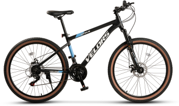   Bicicleta MTB-HT Velors Venus 2.6 V26302G 26& Negru/Alb/Albastru Cadru din Aluminiu 
