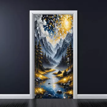 Folie imprimata color pentru decor Usa dimensiune 200 x 90cm model AVX-DR18 