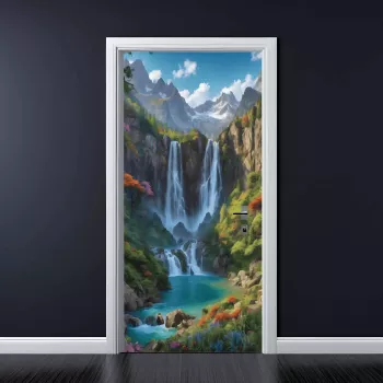 Folie imprimata color pentru decor Usa dimensiune 200 x 90cm model AVX-DR27 