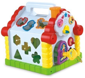Jucarie interactiva MalPlay Casuta sortator cu pian si forme 3D 