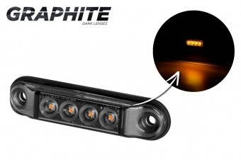 Lampa de gabarit SLIM pentru vehicule Galben LD2328 GRAPHITE 