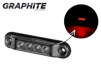 Lampa de gabarit SLIM pentru vehicule ROSU LD2329 GRAPHITE 