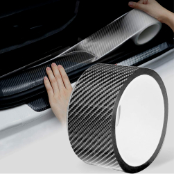 Rola ornament bandouri sau praguri autoadeziv din autocolant Carbon 5D dimensiune 148 x 4 cm culoare Gri Antracit 