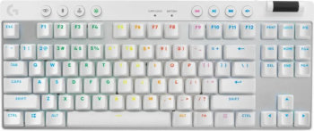 Tastatura Gaming Logitech G PRO X TKL White Lightspeed Kailh GX Brown Switch Mecanica 920-012148 