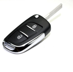 Carcasa Cheie Auto Briceag pentru Peugeot 307 cu 2 Butoane si Lamela HU83 Culoare Negru