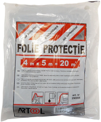 Folie acoperire/protectie 4x5 m 20 mp LDPE 60 microni ARTOOL 