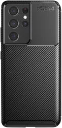 Husa pentru Samsung Galaxy S21 Ultra 5G - Techsuit CarbonFiber - Black