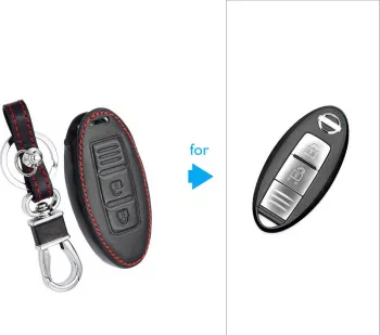 Husa piele ecologica pentru cheie Nissan Qashqai J10 J11 X-Trail T31 T32 Kicks Tiida Pathfinder Murano Note Juke 