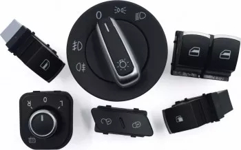Pachet bloc lumini butoane 2 geamuri electrice rezervor reglaj oglinzi VW Golf 5 6 