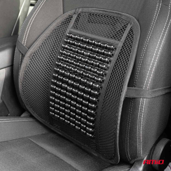 Pernita scaun cu suport lombar pentru corectare postura cu bile de masaj dimensiune 40 x 38 cm culoare Neagra 