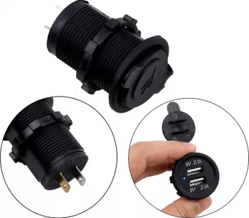Priza bricheta auto cu dublu usb 5V 2.1A 