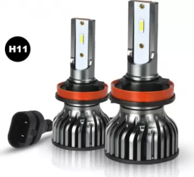 Set Led H11 6500K 45W 5000LM cu ventilator 