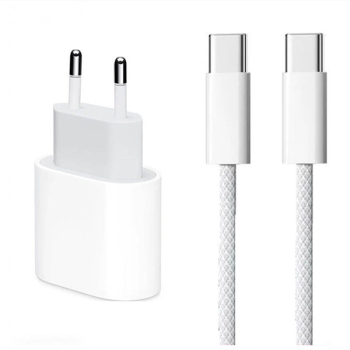 Incarcator iPhone Rapid USB-C 30W Compatibil cu iPhone 15/15 PRO/15 PRO MAX/SAMSUNG/ AirPods/Huawei/Google Cablu USB-C Alb 