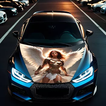 Folie Capota Auto Hood Art rezistenta la exterior marime L 180 x 130cm - Cod AVX-CAPOTA-003L 