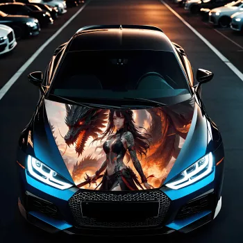Folie Capota Auto Hood Art rezistenta la exterior marime L 180 x 130cm - Cod AVX-CAPOTA-011L 