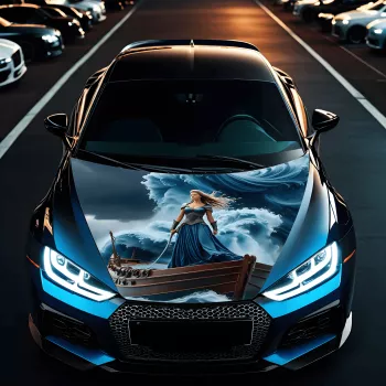Folie Capota Auto Hood Art rezistenta la exterior marime L 180 x 130cm - Cod AVX-CAPOTA-013L 