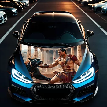 Folie Capota Auto Hood Art rezistenta la exterior marime L 180 x 130cm - Cod AVX-CAPOTA-015L 