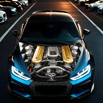 Folie Capota Auto Hood Art rezistenta la exterior marime L 180 x 130cm - Cod AVX-CAPOTA-018L 