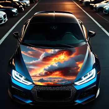 Folie Capota Auto Hood Art rezistenta la exterior marime L 180 x 130cm - Cod AVX-CAPOTA-024L 
