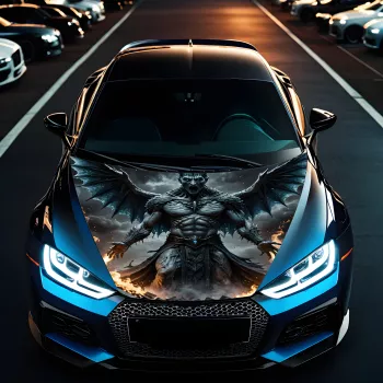 Folie Capota Auto Hood Art rezistenta la exterior marime L 180 x 130cm - Cod AVX-CAPOTA-026L 