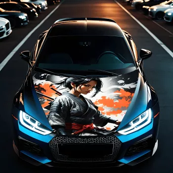 Folie Capota Auto Hood Art rezistenta la exterior marime M 165 x 120cm - Cod AVX-CAPOTA-005M 