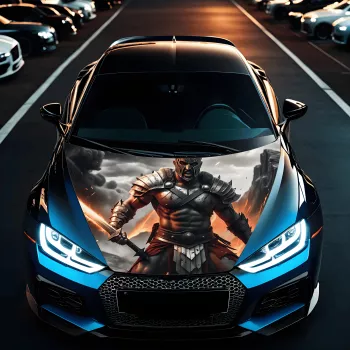 Folie Capota Auto Hood Art rezistenta la exterior marime M 165 x 120cm - Cod AVX-CAPOTA-007M 