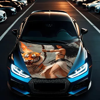 Folie Capota Auto Hood Art rezistenta la exterior marime M 165 x 120cm - Cod AVX-CAPOTA-010M 