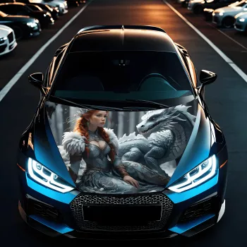 Folie Capota Auto Hood Art rezistenta la exterior marime M 165 x 120cm - Cod AVX-CAPOTA-014M 