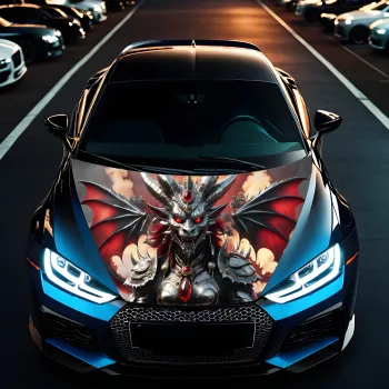 Folie Capota Auto Hood Art rezistenta la exterior marime M 165 x 120cm - Cod AVX-CAPOTA-027M 