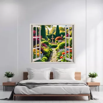 Folie imprimata color pentru decor perete locuinta dimensiune 125 x 110cm model VIEW TO HAVEN 12 