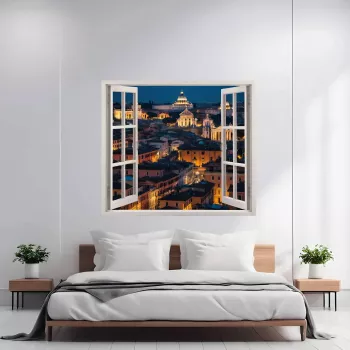 Folie imprimata color pentru decor perete locuinta dimensiune 125 x 110cm model VIEW TO HAVEN 15 