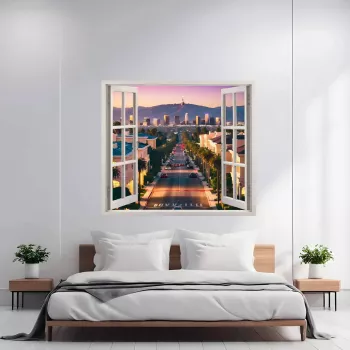 Folie imprimata color pentru decor perete locuinta dimensiune 125 x 110cm model VIEW TO HAVEN 16 