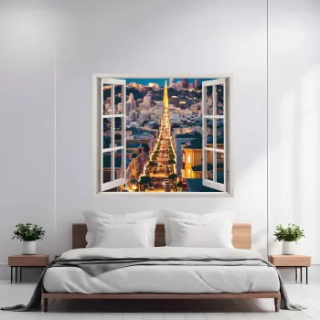 Folie imprimata color pentru decor perete locuinta dimensiune 125 x 110cm model VIEW TO HAVEN 18 
