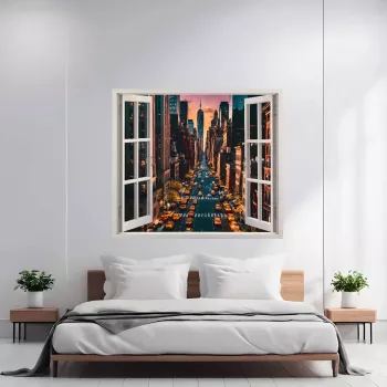 Folie imprimata color pentru decor perete locuinta dimensiune 125 x 110cm model VIEW TO HAVEN 19 