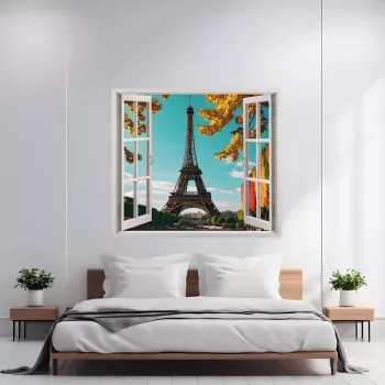 Folie imprimata color pentru decor perete locuinta dimensiune 125 x 110cm model VIEW TO HAVEN 25 