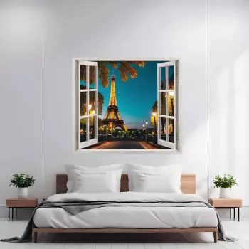 Folie imprimata color pentru decor perete locuinta dimensiune 125 x 110cm model VIEW TO HAVEN 26 
