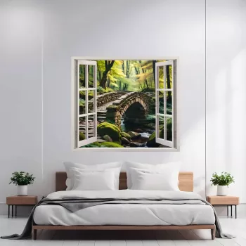 Folie imprimata color pentru decor perete locuinta dimensiune 125 x 110cm model VIEW TO HAVEN 31 