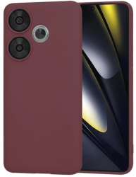 Husa Silicon pentru Xiaomi Poco F6 Marmalis SoftFlex Plum Red 